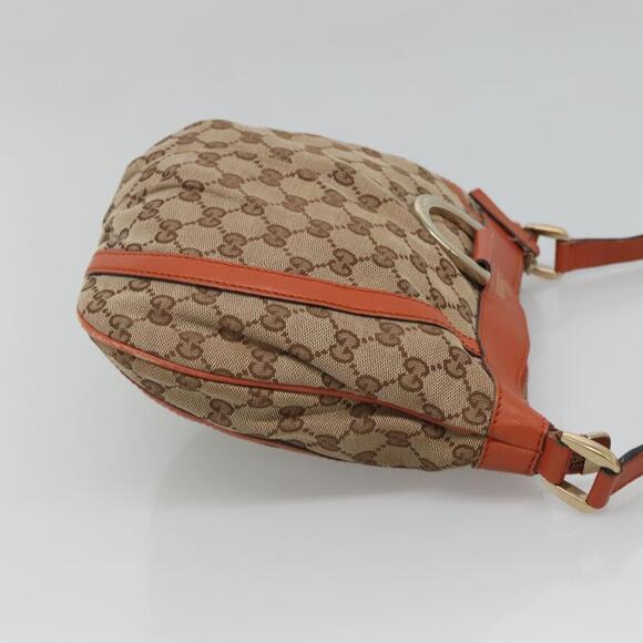 GUCCI GG Canvas Shoulder Bag Beige Gold - Picture 4 of 16